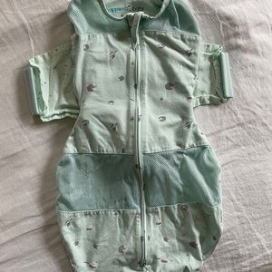 Happiest Baby Snoo Sleep Sack - Used - Size Small - teal planets